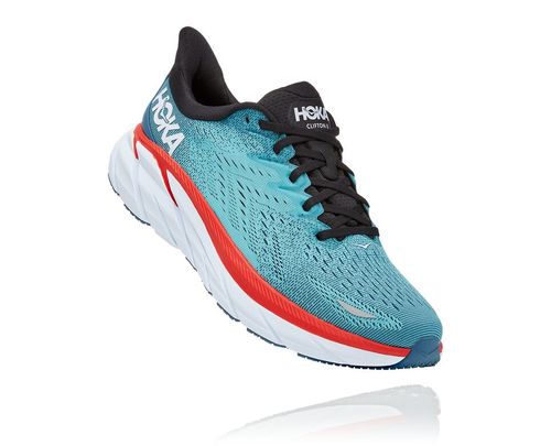 Hoka One One Herre Clifton 8 Road Løpesko Real Teal/Aquarelle Norge-50ZMJ